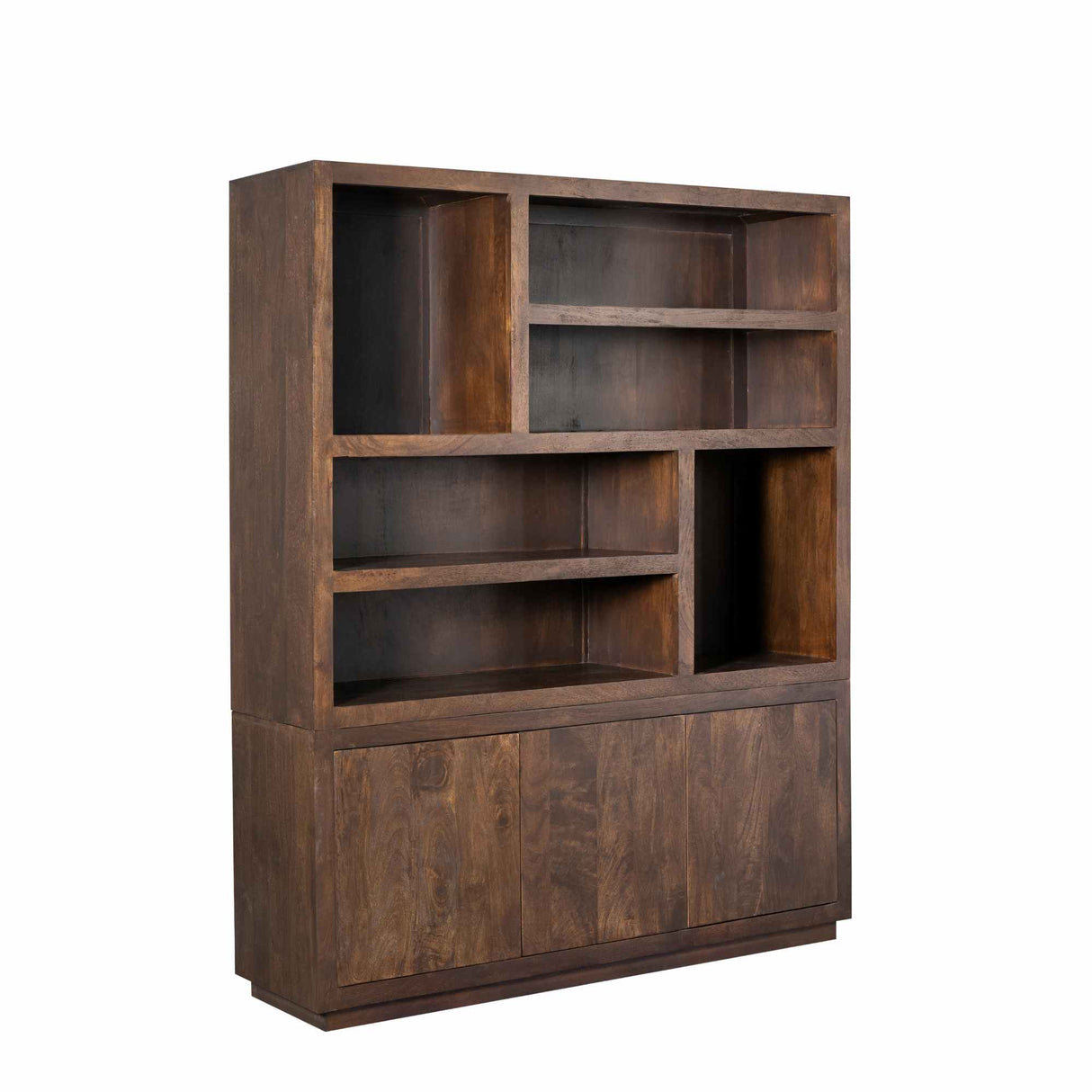 Vakkenkast XL - Bruin Mangohout - 160 cm - Modern Design - 3 Deuren