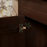 Vakkenkast XL - Bruin Mangohout - 160 cm - Modern Design - 3 Deuren