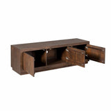 TV-meubel Brussel - Bruin Mangohout - 150 cm - Minimalistisch Design - 3 Deuren