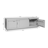 TV-meubel Brussel - Bruin Mangohout - 150 cm - Minimalistisch Design - 3 Deuren