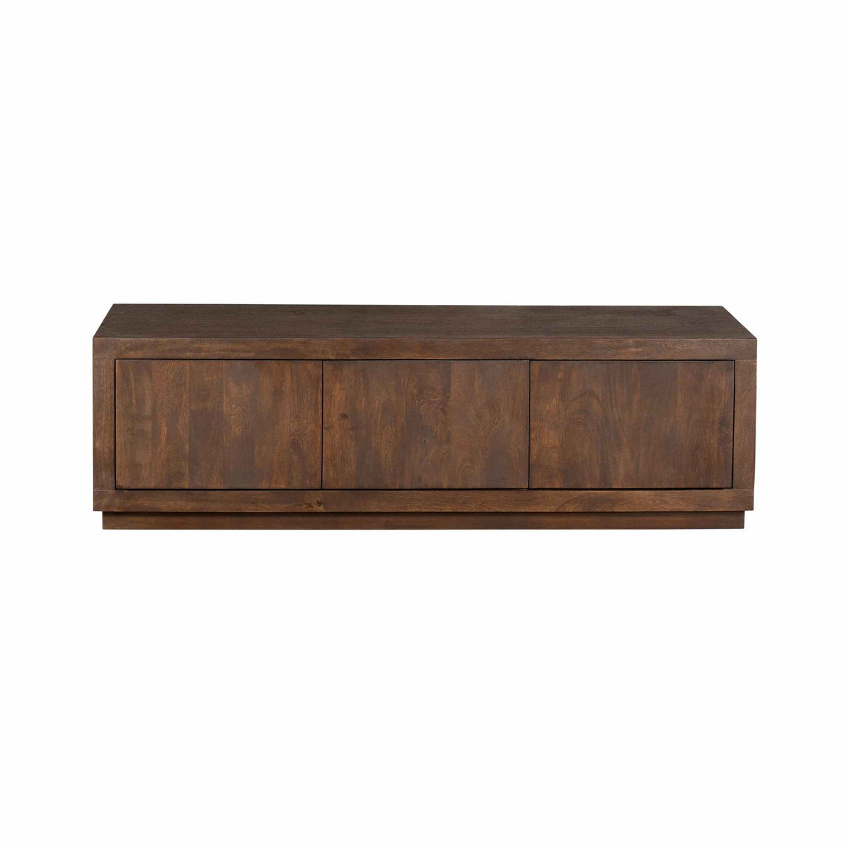 TV-meubel Brussel - Bruin Mangohout - 150 cm - Minimalistisch Design - 3 Deuren
