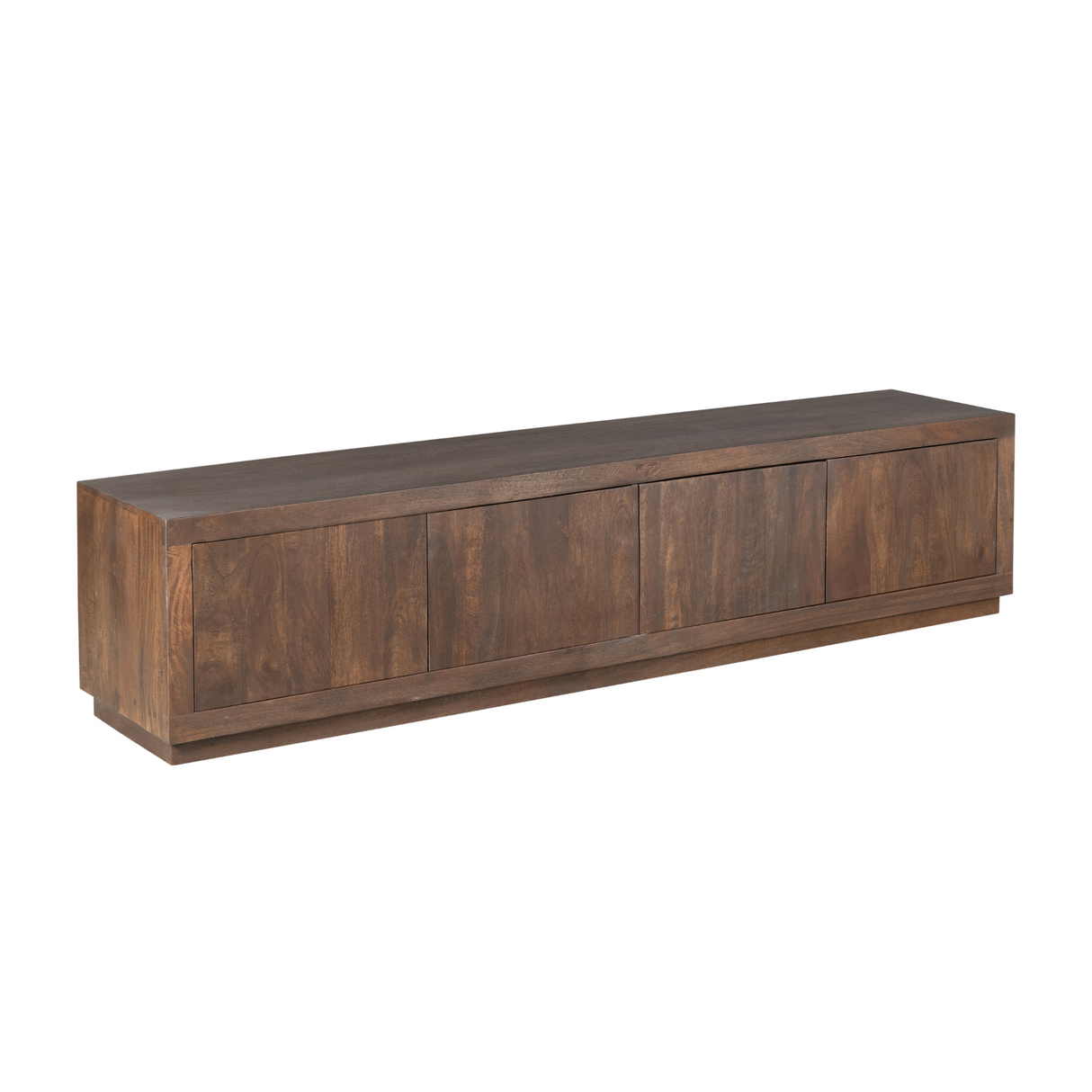 TV-meubel Brussel - Bruin Mangohout - 200 cm - Minimalistisch Design - 4 Deuren