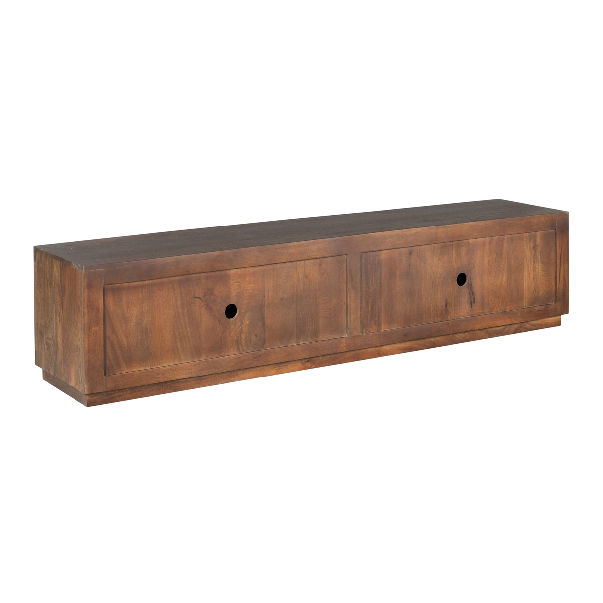 TV-meubel Brussel - Bruin Mangohout - 200 cm - Minimalistisch Design - 4 Deuren