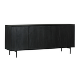 Dressoir - Zwart - Mangohout - 210 cm