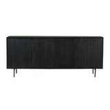Dressoir - Zwart - Mangohout - 210 cm