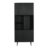 Vakkenkast - Zwart - Mangohout - 90 cm