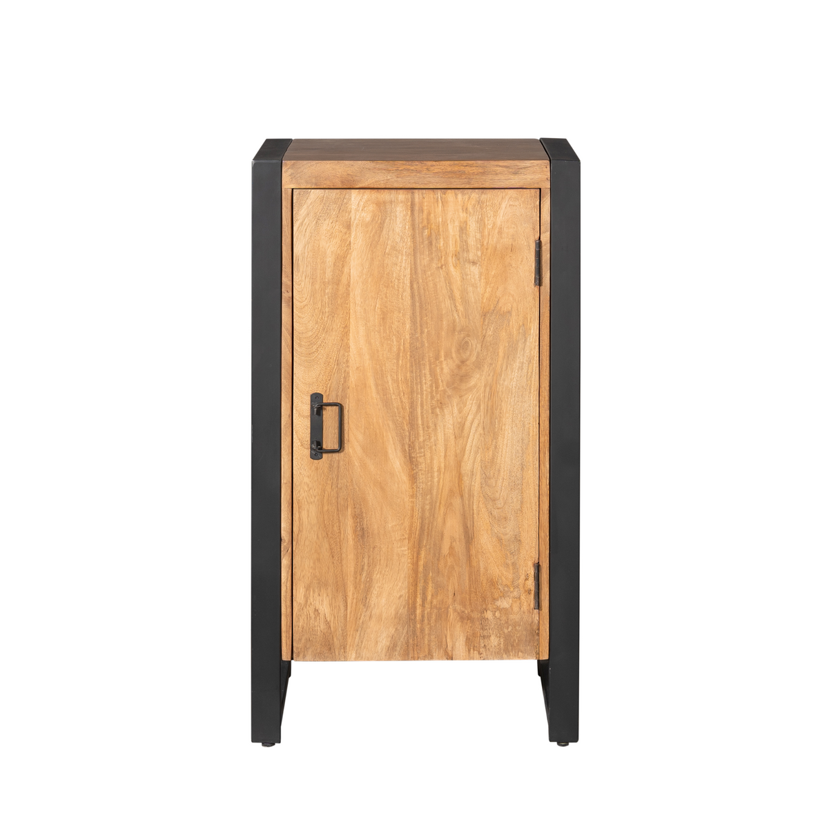 1. Title Halkast Boaz met Deur - Naturel Mangohout - 100 cm - Industrieel