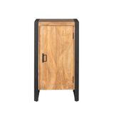 1. Title Halkast Boaz met Deur - Naturel Mangohout - 100 cm - Industrieel