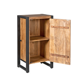 1. Title Halkast Boaz met Deur - Naturel Mangohout - 100 cm - Industrieel