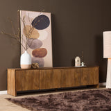 Modern Tv-meubel Naturel Mangohout - 200 cm - Minimalistisch Design