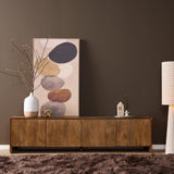Modern Tv-meubel Naturel Mangohout - 200 cm - Minimalistisch Design