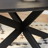 Salontafel - Druppel-vorm - Zwart - Mangohout - 130 cm