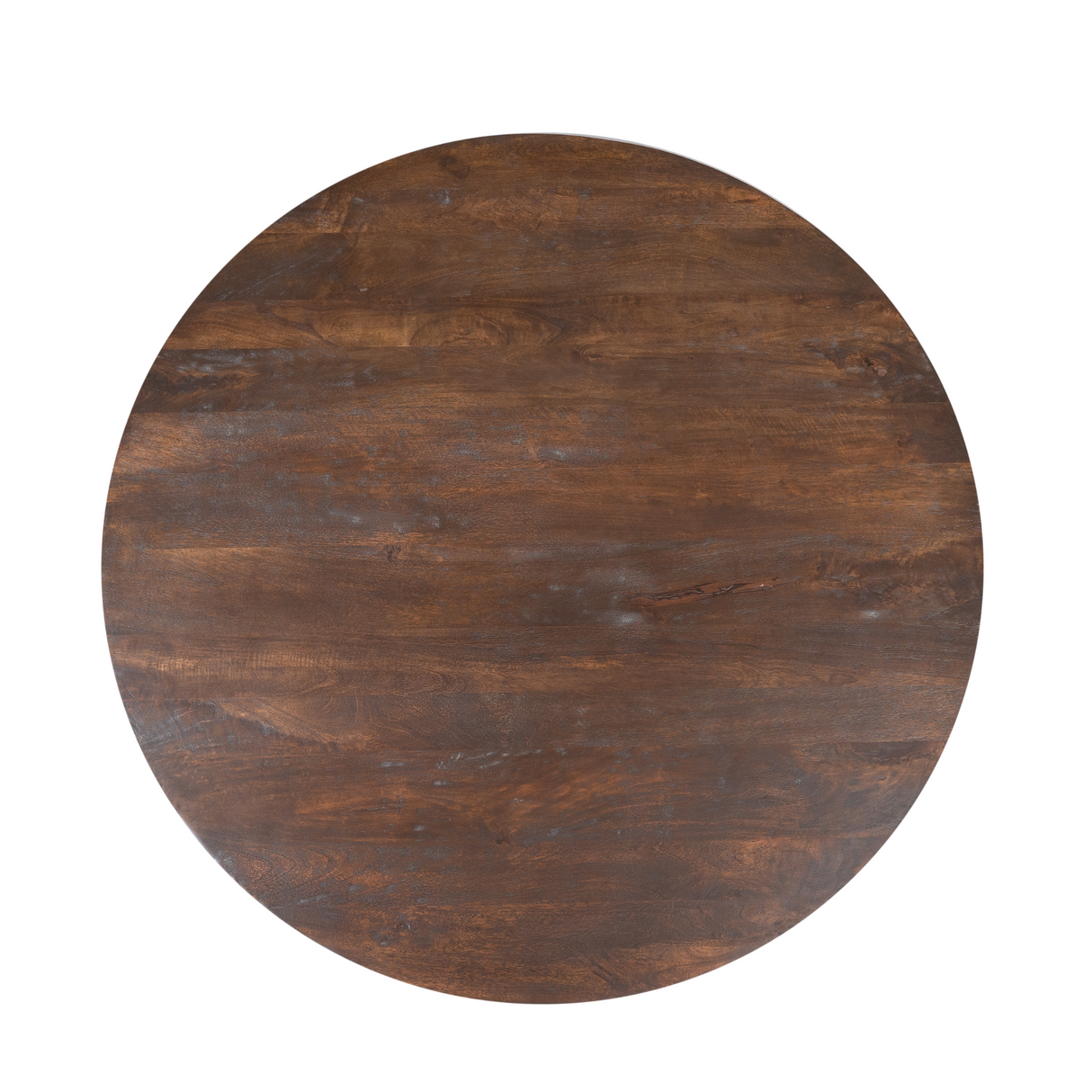 Ronde Eettafel - Bruin Mangohout - 130 cm - Design Zandloperpoot