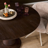 Ronde Eettafel Lima - Bruin Mangohout - 150 cm - Designpoot