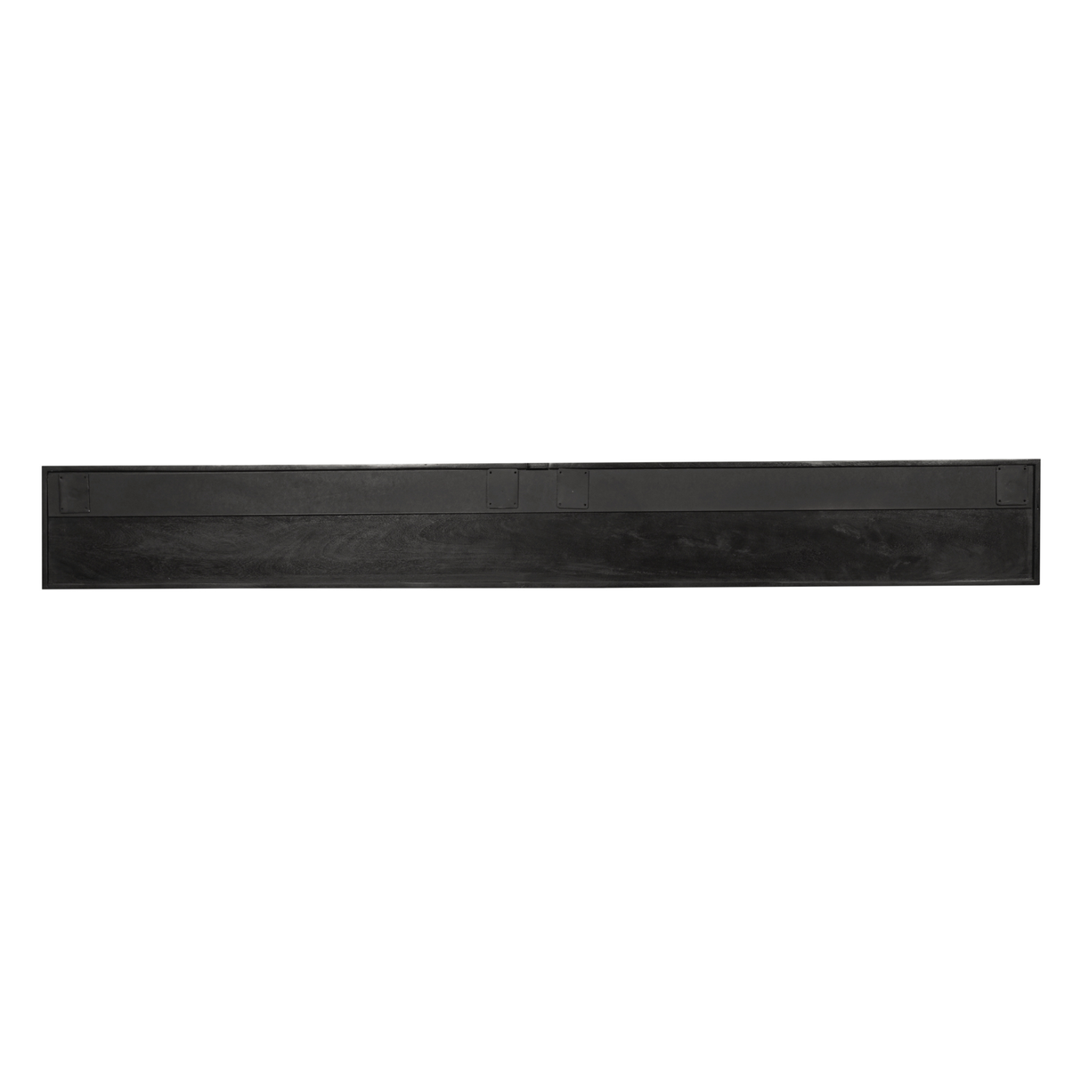 Zwevend Tv-meubel Zwart Mangohout - 240 cm - Lattenpatroon
