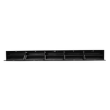 Zwevend Tv-meubel Zwart Mangohout - 280 cm - Lattenpatroon