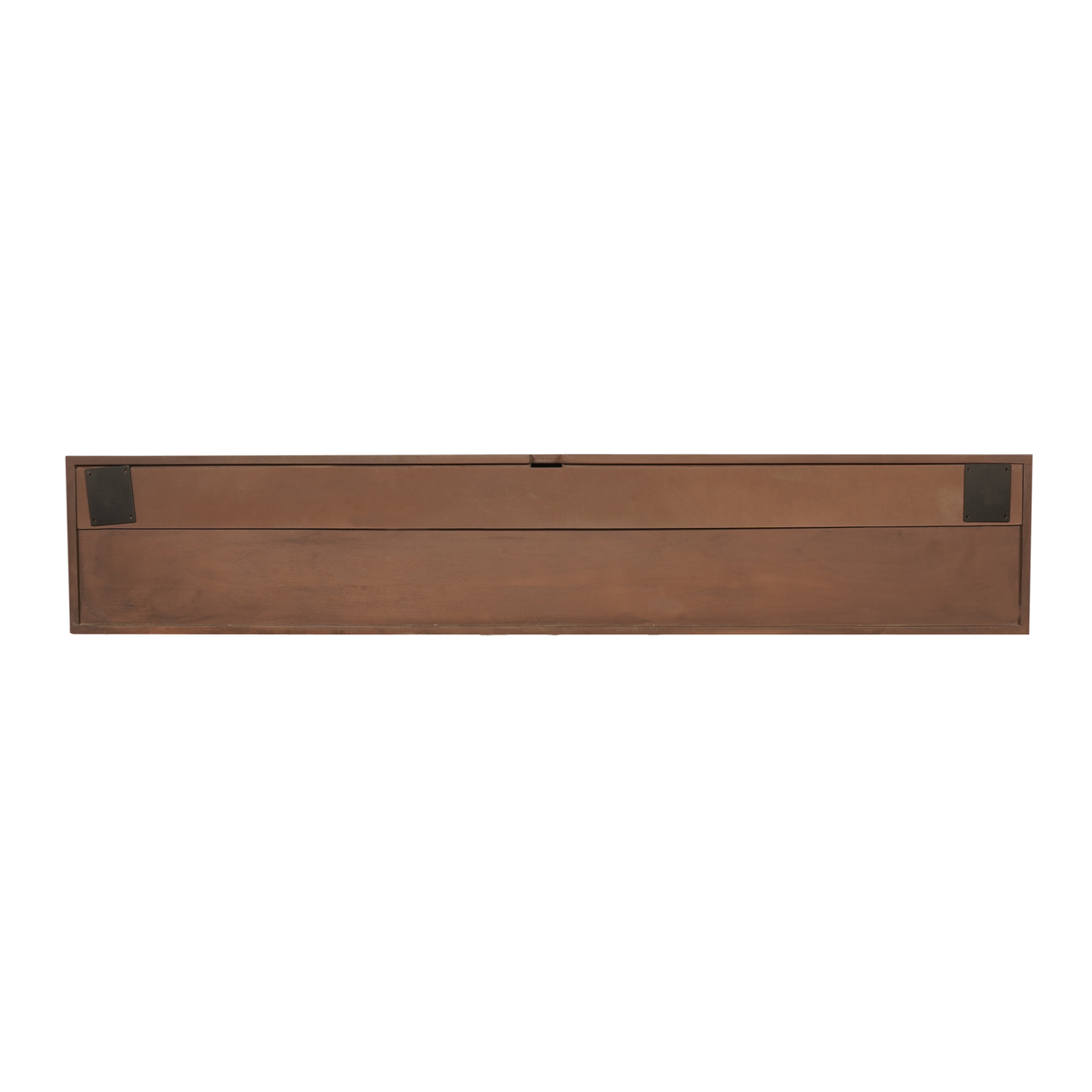 Zwevend TV-meubel Zand Mangohout - 120 cm - Verticaal Lattenpatroon en Push-to-Open