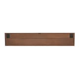Zwevend TV-meubel Zand Mangohout - 120 cm - Verticaal Lattenpatroon en Push-to-Open