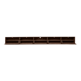 Zwevend TV-meubel Zand Mangohout - 120 cm - Verticaal Lattenpatroon en Push-to-Open