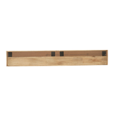 Zwevend Tv-meubel Naturel Mangohout - 200 cm - Lattenpatroon