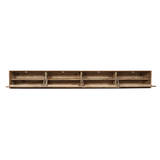 Zwevend Tv-meubel Naturel Mangohout - 280 cm - Lattenpatroon