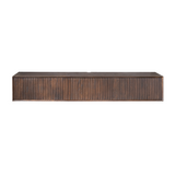 Zwevend TV-meubel - Bruin Mangohout - 160 cm - Lattenstructuur