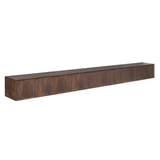 Zwevend TV-meubel - Bruin Mangohout - 280 cm - Lattenstructuur