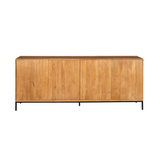 Dressoir - Naturel Mangohout - 210 cm - Verticaal Lattenpatroon
