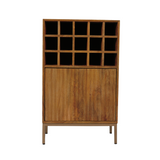 Tv-meubel - Naturel Mangohout - 165 cm - Verticaal Lattenpatroon