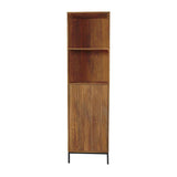 Boekenkast - Naturel Mangohout - 55 cm - Verticaal Lattenpatroon