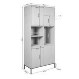 Vakkenkast - Naturel Mangohout - 90 cm - Verticaal Lattenpatroon