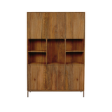 Tv-meubel - Naturel Mangohout - 165 cm - Verticaal Lattenpatroon