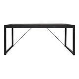 Eettafel - Zwart - Mangohout - Metaal - 200 cm - Rechthoek