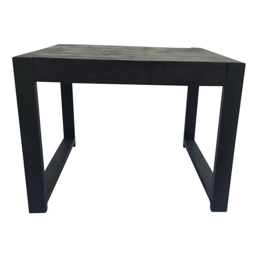 Bijzettafel - Zwart - Mangohout - Metaal - 60 cm - Vierkant