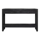 Sidetable - Zwart - Mangohout - Metaal - 120 cm - 2 Laden