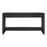 Sidetable - Zwart - Mangohout - Metaal - 150 cm - 3 Lades
