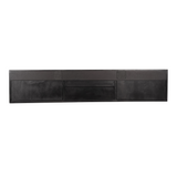 Zwevend TV-meubel Zwart Mangohout - 160 cm - Visgraatpatroon met Open Vak