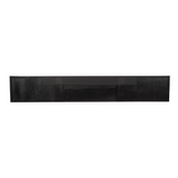 Zwevend TV-meubel Zwart Mangohout - 240 cm - Visgraatpatroon met Open Vak