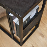 Slider - Zwart - Mangohout - Metaal - 53 cm