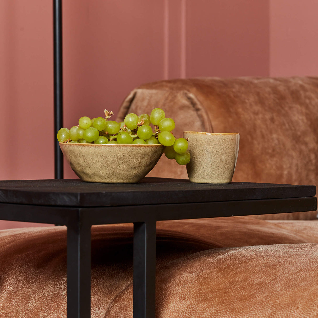 Slider - Zwart - Mangohout - Metaal - 53 cm