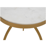 Bijzettafel - Wit - Marmer - 40 cm