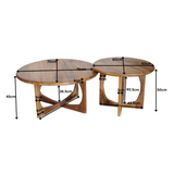 Ronde Salontafel Naturel Mangohout - 70 cm - Modern Design