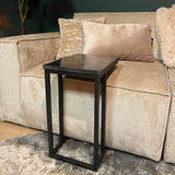 Bijzettafel - Slider - Zwart - Marmer - 40 cm