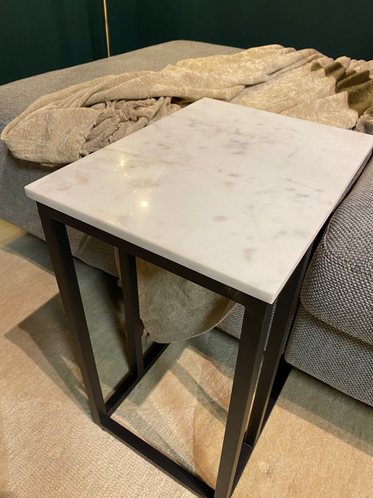 Slider - Wit Marmer - Metaal - 40 cm