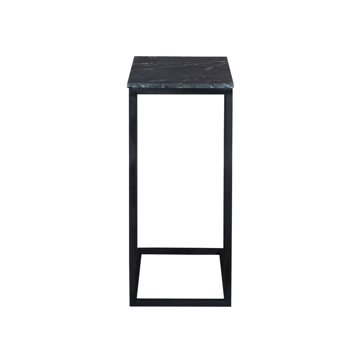 Slider Bijzettafel - Zwart Marmer - 48 cm - Industrieel - Metaal