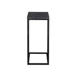 Slider Bijzettafel - Zwart Marmer - 48 cm - Industrieel - Metaal