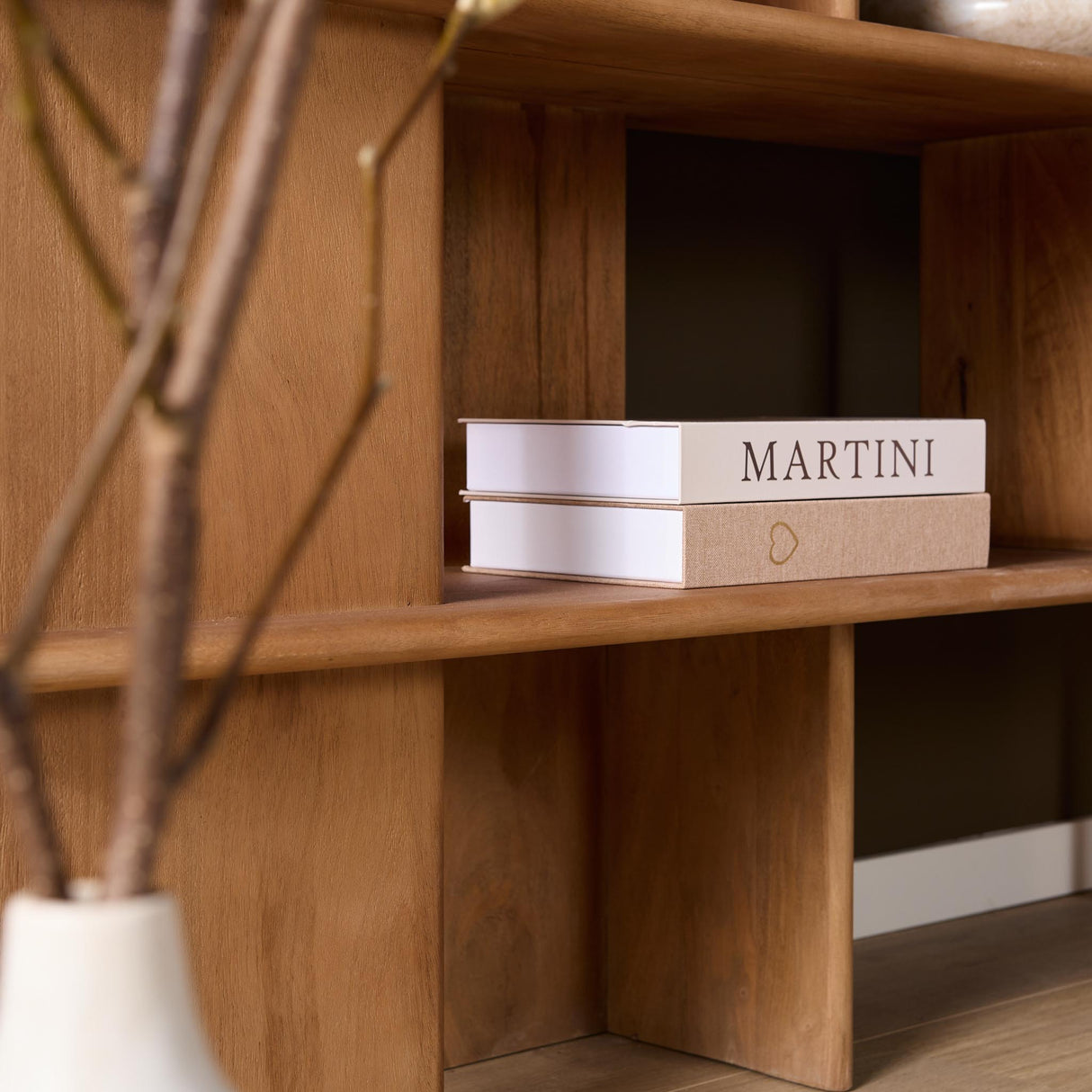 Open Wandkast - Naturel Mangohout - 150 cm - Speels Design