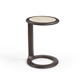 Bijzettafel Vinn Bruin Travertin 55 cm
