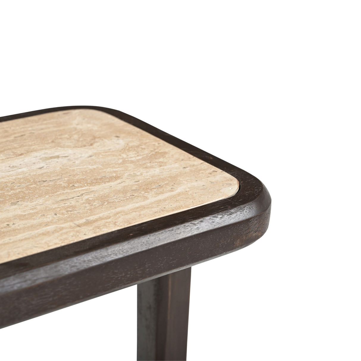 Bijzettafel Arvid Bruin Travertin 58 cm