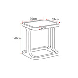 Bijzettafel Arvid Bruin Travertin 58 cm